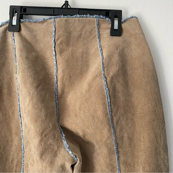 Wilson’s Leather Y2K Suede denim patchwork pants size 10 BOHO - Picture 6 of 9